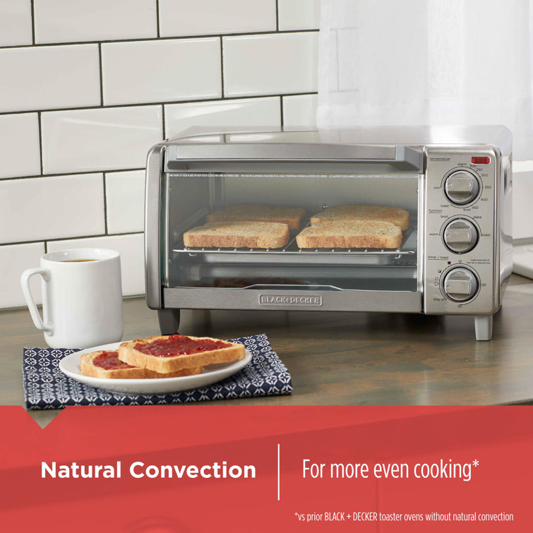 Black and decker 2024 natural convection toaster oven